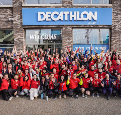 Decathlon team celebrate movement breaks